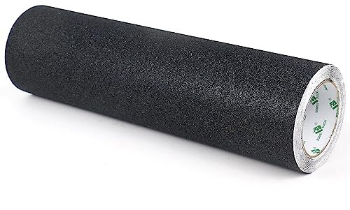 BOMEI PACK 400mm x 5m Schwarz Antirutsch Treppe Skateboard Griptape Klebeband, Starkes Zugband, rutschfeste Sicherheits-Stufe, rutschfeste Sicherheits-Stufen für drinnen und draußen