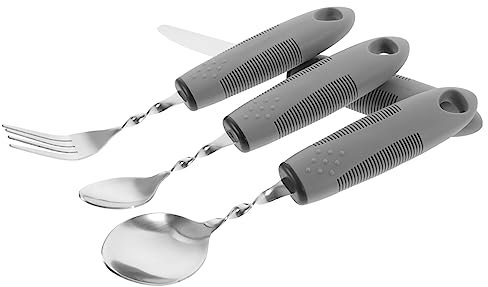 1 Juego Ancianos Comiendo Vajilla Juego De Cubiertos Adaptable Ayudas Para Vivir Peso Cubiertos Tenedor Autoalimentador Cubiertos Adaptables Forks Mayor Cuchara Flexible