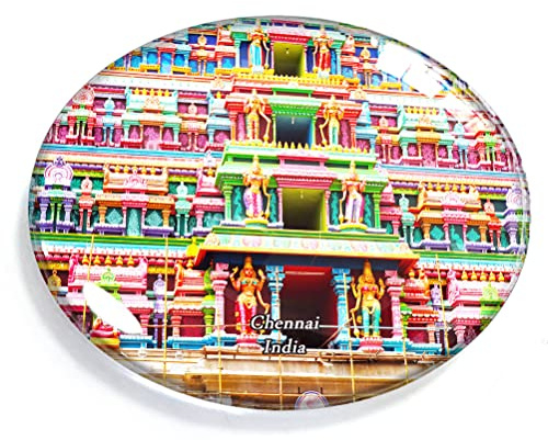 Chennai India Magnet für Kühlschrank, Gefrierschrank, Souvenir, Dekoration, oval, Kristallmagnet, Küche, Whiteboard