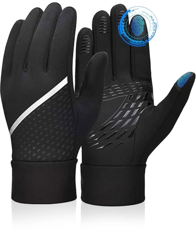 GEEKEO Handschuhe Kinder Warme Winterhandschuhe,Thermo Fleece Fahrradhandschuhe Kinder Wasserdicht, Touchscreen Anti-Rutsch Winterhandschuhe, Winter Fußball Training Laufhandschuhe für Jungen Mädchen