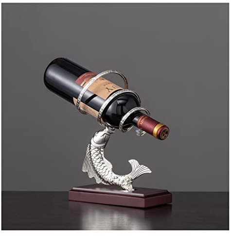 Weinregal, freistehender Weinflaschenhalter aus Kunstharz – einzelner Weinflaschenhalter, Tisch-Weinhalter für Erwachsene, kreative Dekoration, Vino-Zubehör, Weinflaschenhalter auf der Arbeitsplatte