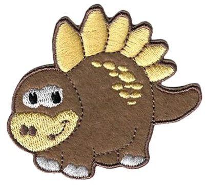 Catch the Patch Stegosaurus Dinosaurier Aufnäher zum Aufbügeln 6,9 x 6,3 cm Bügelbild für Kinder Mädchen mit Dino Reptil, Bügelpatch Patches Bügelflicken