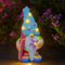 RICHIE Womens Gifts Solar Garden Outdoor Statues Gnome with Surfboard and 5 LED Lights - Unique Housewarming Gifts Lawn Decor Statue for Patio, Balcony, Yard Ornament