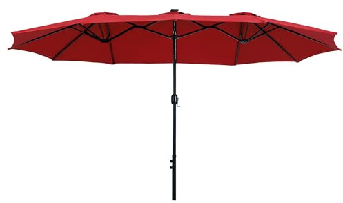 PHI VILLA Garden Parasol Umbrella 3.8m Garden Umbrella for Garden Furniture