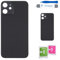 Globalstock Vitre arrière de Cache Batterie pour iphone 12 Remplacement - Coque Cache Batterie Compatible Noir + adhésif et Kit Outils