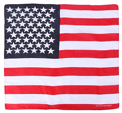 VALICLUD Bandanas Mit Amerikanischer Flagge Usa-Flagge Bandana-Stirnband Patriotisches Zubehör Für Männer Und Frauen