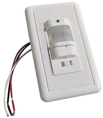WOONEKY Sensor Lichtschalter Mit Bewegungsmelder Für Innenräume Für Flure Treppenhäuser Und Hotels Einfache Installation Weiße Ausführung