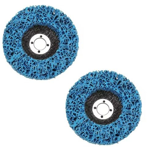 2PCS Strip Discs Stripping Wheel Grinding Discs Durable Poly Paint Removal Disc For Angle Grinder Clean and Remove Paint Coating Rust Welds Oxidation(Blue115mm 4.5inch)