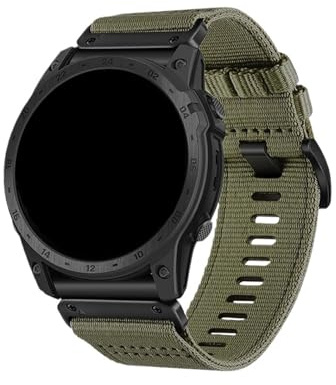 22 mm 26 mm Nylon-Quick-Fit-Armband for Garmin Tactix7pro Fenix 7X 8 7 Pro Fenix 6X 6 5X 5Plus Uhrenzubehör(Olive Green,26mm)