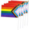 Levemolo 5St Pride-Parade-Flagge Regenbogen-Faltenfahnen mit Falten Regenbogen-Banner-Flagge Stolz Zeug famaliguy regenbogenfahne Regenbogenbanner Fortschritts-Stolz-Flagge Plastik Colorful