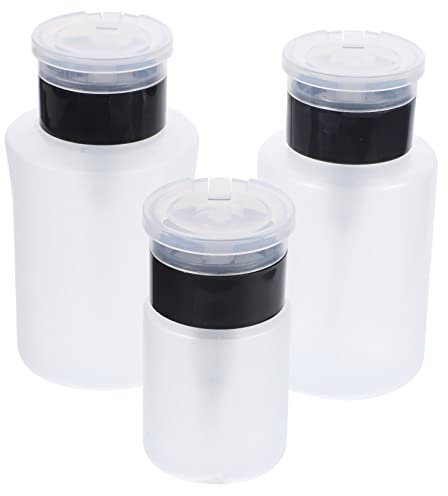 AUTSUPPL 3pcs Nail Polish Remover Pump Bottles Remover Essence Press Bottles Lock for Travel