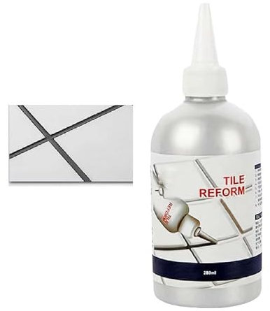 Tile Grout Repair Kit,Waterproof Tile Gap Repair Filler 280ml,Repair and Renew Tile Joints,Fast Drying Grout Filler and Sealer for Bathroom,Kitchen Tile Joints (black)
