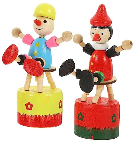 MAGICLULU 2er Set Clown Figuren Dekorative Tischornamente Für Kinderzimmer Und Wohnraum Handgefertigte Clown Skulpturen Aus Lustige Deko Für Zuhause Clown