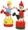 MAGICLULU 2er Set Clown Figuren Dekorative Tischornamente Für Kinderzimmer Und Wohnraum Handgefertigte Clown Skulpturen Aus Lustige Deko Für Zuhause Clown