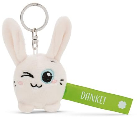 NICI Schlüsselanhänger Hase Danke! grün 5cm
