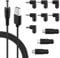 DC 12V 2A Car Charger Cable 5.5x2.1mm to Cigarette Lighter Universal Power Cord with 10 Connectors for DVD Player GPS Navigation Projector Bluetooth Speaker Camera Router CD Player 1m