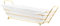 CHILDWEET Large Capacity Iron Fruit Bread Basket Gold Wire Design Kitchen Pantry Storage Organizer