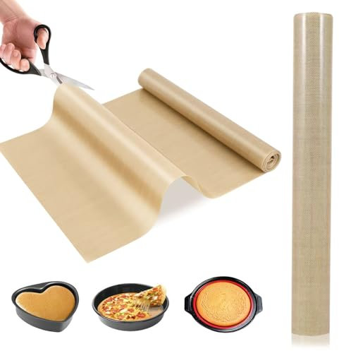 Wiederverwendbare Backmatte Silikon, 30cm*2.5m Zuschneidbare Küche Silikonmatte, Antihaftbeschichtet BPA-Frei Lebensmittelqualität Arbeitsplatte Matte für Ofen,Luftfritteusen,Spülmaschinen