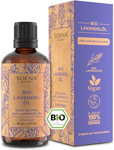 BIO Lavendelöl Ätherisches Öl [BIO-ZERTIFIZIERT] 100% NATURREIN Aus Echtem Lavendel: Lavendula Angustifolia – Frei von Zusatzstoffen | Aromatherapie - Abgefüllt in Deutschland