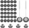 Stainless Steel Scrubber Ergonomic Steel Wool Scrubber with Handle Kitchen Scouring Cleaning Steel Scrubber Pot Scrubber Dish Cleaning Scrubber Brush with Replacement Wire Pad for Dish