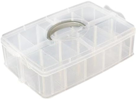 Folpus Organizer per Calzature Cani, Contenitore Trasparente e Compatto, 24.5x17x6 Cm