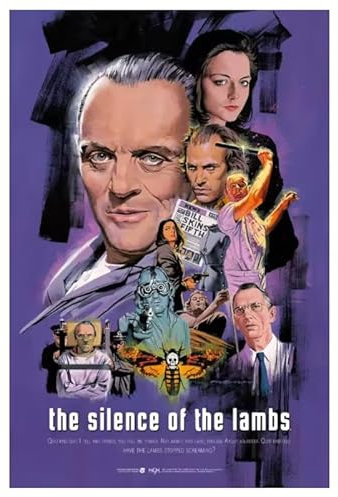 Poster Plakat Das Schweigen der Lämmer Leinwand Malerei Drucke und Poster Wand Kunst Bilder Home Decor 50 * 70cm rahmenlos