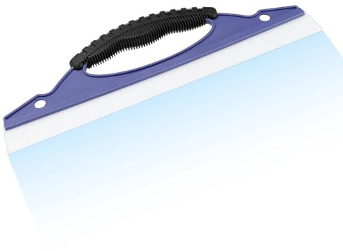 LINTRA Rasqueta Limpiacristales, 31 cm de Largo Cristasol Limpiacristales, Limpia Mamparas Ducha Cristal, Limpiar Cristales con Mango-Goma para Ventanas, Puertas de Vidrio, Azulejos, Ventanas Coche