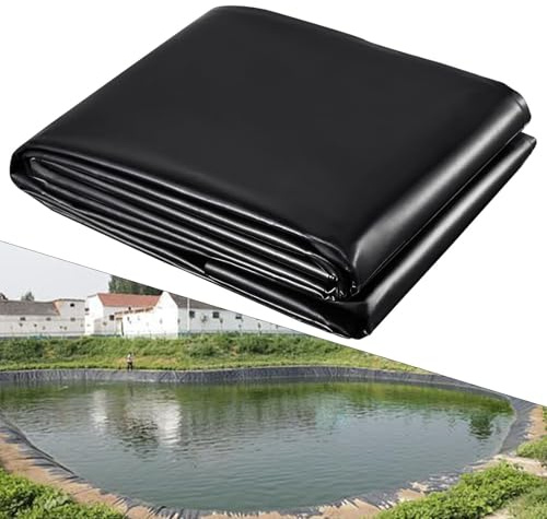 Bâche de bassin portable noire robuste et multifonctionnelle pour jardiniers, serres et bassins - Résistante aux UV - 400 x 500 cm - Idéal pour les plans d'eau et la plantation