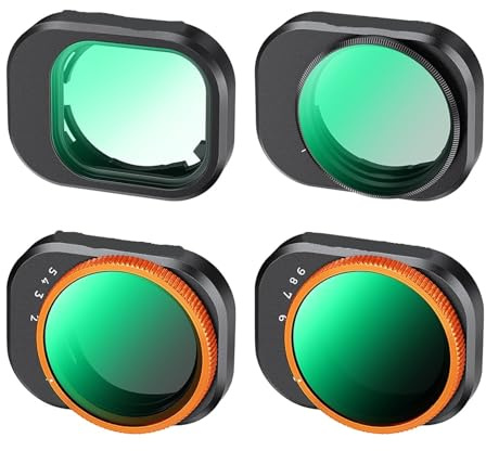 UV+CPL+ND2-ND32+ND32-ND512-Filter-Kits, kompatibel mit DJI Mini 4 Pro, 4er-Pack Objektivfilter mit 28-lagiger Nanobeschichtung(4PCS Kits)