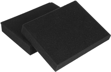 Lautsprecher Vibrationsdämpfend Isolationspads, Hochdichter Schaumstoff | Geruchsneutral, Stabil, Schwarze Ausführung, Passend für Studioaufbauten, 2 Stück Packung