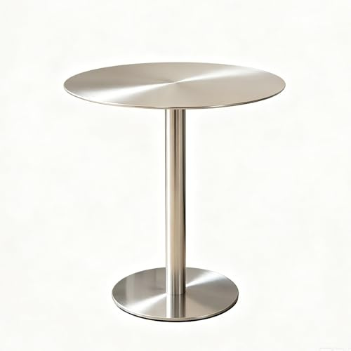 Diodceraic Moderner Runder Beistelltisch Aus Edelstahl, Multifunktionaler ESS- Und Frühstückstisch Für Wohnzimmer, Schlafzimmer, Küche, Café, Bar Und Pub(Round,40cm)