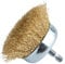 Gunpla 75mm Wire Cup Brush 6.35mm Hex Shank Hardened Brass Steel Crimp Wheel Heavy Duty Wires Brushes for Metal, Removal of Rust Corrosion Paint