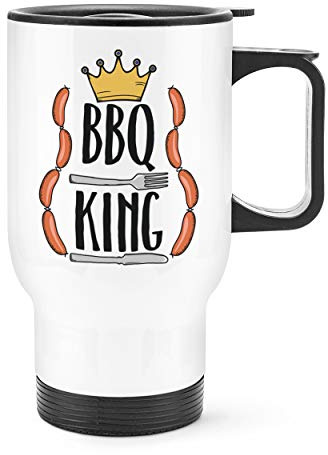BBQ King Travel Mug Cup with Handle
