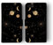 Tirita Wallet Leather Flip Phone Case Compatible with iPhone Xr PRINTED GLITTER, NOT REAL GLITTER Space Stars Moon Planets Black Copper Galaxy