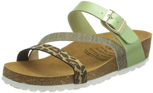 Lico Damen Naturlig glitter Hausschuh, Grün, 38 EU