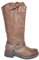 Stivali Biker Donna Marroni con Fibbie Linea Basic Moto Riders con Zip Fondo Alto Crepe Gomma Comfort Anti stracht (39 EU)