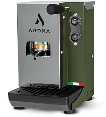 Aroma Plus+ - Cafetera expreso de cápsulas ESE de 44 mm, color verde militar