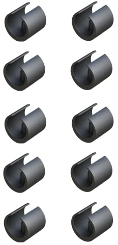 cyclingcolors 10x Klemmschalengleiter Stuhlbeinkappen Fußstopfen Möbelgleiter Rundrohre Stuhl Rund Möbelfüße Kunststoff (D1: 28-30mm)