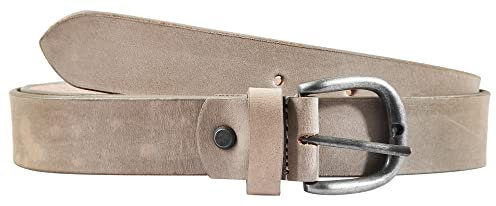 Leonardo Verrelli Damen-Gürtel Leder, verschiedene Farben, Business, kürzbar, Bundweite 75-125 cm 3100056-3100063 (Grau2, Bundweite: 125 cm - Gesamtlänge: 140 cm)