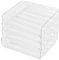 4-stöckige Ablagekorb für A4, Dokumentenablage aus PET Kunststoff, Briefkorb, Briefablage Organizer (Transparente) (4pcs, Transparent)