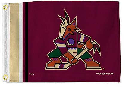 Rico Industries NHL Hockey Arizona Coyotes Standard-Utility-Flagge, doppelseitig, ideal für Boot, Golfwagen, Zuhause usw., 30,5 x 43,2 cm