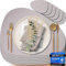 Mahewa® 6er Set Premium Tischset aus Kunstleder - Platzset abwaschbar und wasserdicht - Platzdeckchen Telleruntersetzer in Lederoptik (Taupe, Oval)