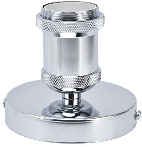 Pssopp Vintage E26 E27 Lamp Socket Exposed Installation Bulb Bar Retro Ceiling Lampholder Screw Mouth Lamp Holder 100 240V Lamp Accessories Base Pub Light Holder with E27 E26 Not (Silver)