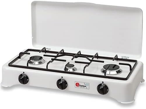 FORNELLO A GAS METANO A 3 FUOCHI PARKER MOD. 5327 GAS METANO 3F MADE IN ITALY