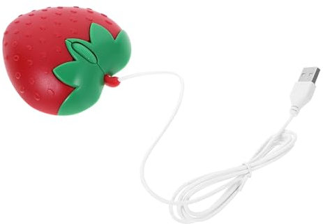 jojofuny Souris USB Ergonomique Cute Forme De Fraise Souris De Jeu pour Pc Et Ordinateur Portable pour Filles Conception Pratique Et Confortable