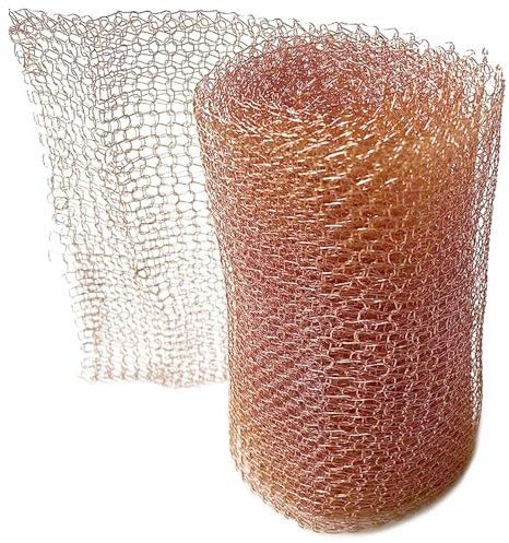 3mx12.7cm Anti-snail Copper Wire Mesh, Anti Snail Fence Copper Net, Snail Repellent Double-layer Knitted Copper Mesh, Pure Copper Wire Mesh Tape, Copper Mesh Roll for Insect Rodent Proofing (1Pc)