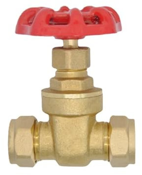 LIUCH Fit 15mm 22mm 28mm 35mm 42mm OD Copper Tube Compression Union Brass Gate Valve Switch(Fit 35mm OD Tube)