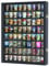 Maple Home Shot Glass Display Case Wall Shot Glass Cabinet Rack Holder Lockable with UV Protection Door Shot Glass Collection Display Cabinet Mirror Back (Black Finish)