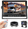 Fuluku Telecamera di Retromarcia con 7 Pollici di Monitor, AHD Grandangolo Impermeabile Visione Notturna Targa con Cavo 15m per Auto/Camion/Auto/Pickup/SUV/Furgone/Camper 12-24V