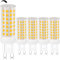 ZYGODLUK Dimmbar G9 LED Lampe 8W Warmweiß 2700K, LED Leuchtmittel Entspricht 80W Halogenlampe, Kein Flackern, 360°Weitwinkel AC 220-240V, Enegiesparende G9 Lampen, 5er Pack